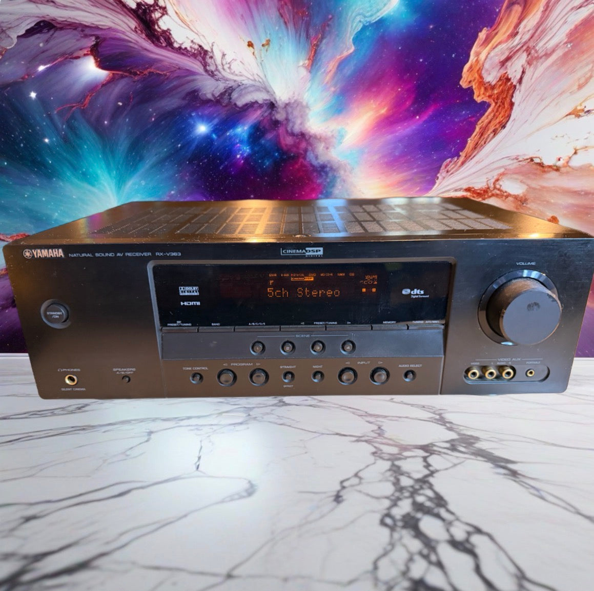Yamaha RX-V363 5.1 Ch 100WPC HDMI Stereo Receiver Cleaned/Works W/Remote Bundle!