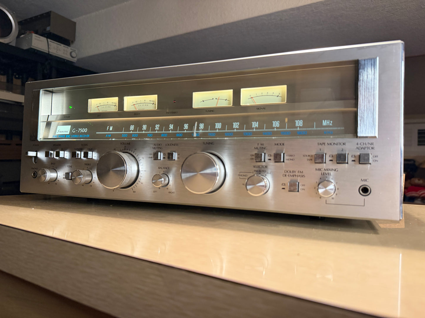 Sansui G-7500 Stereo Receiver Full Fresh Service New Bulbs Installed Near Mint!