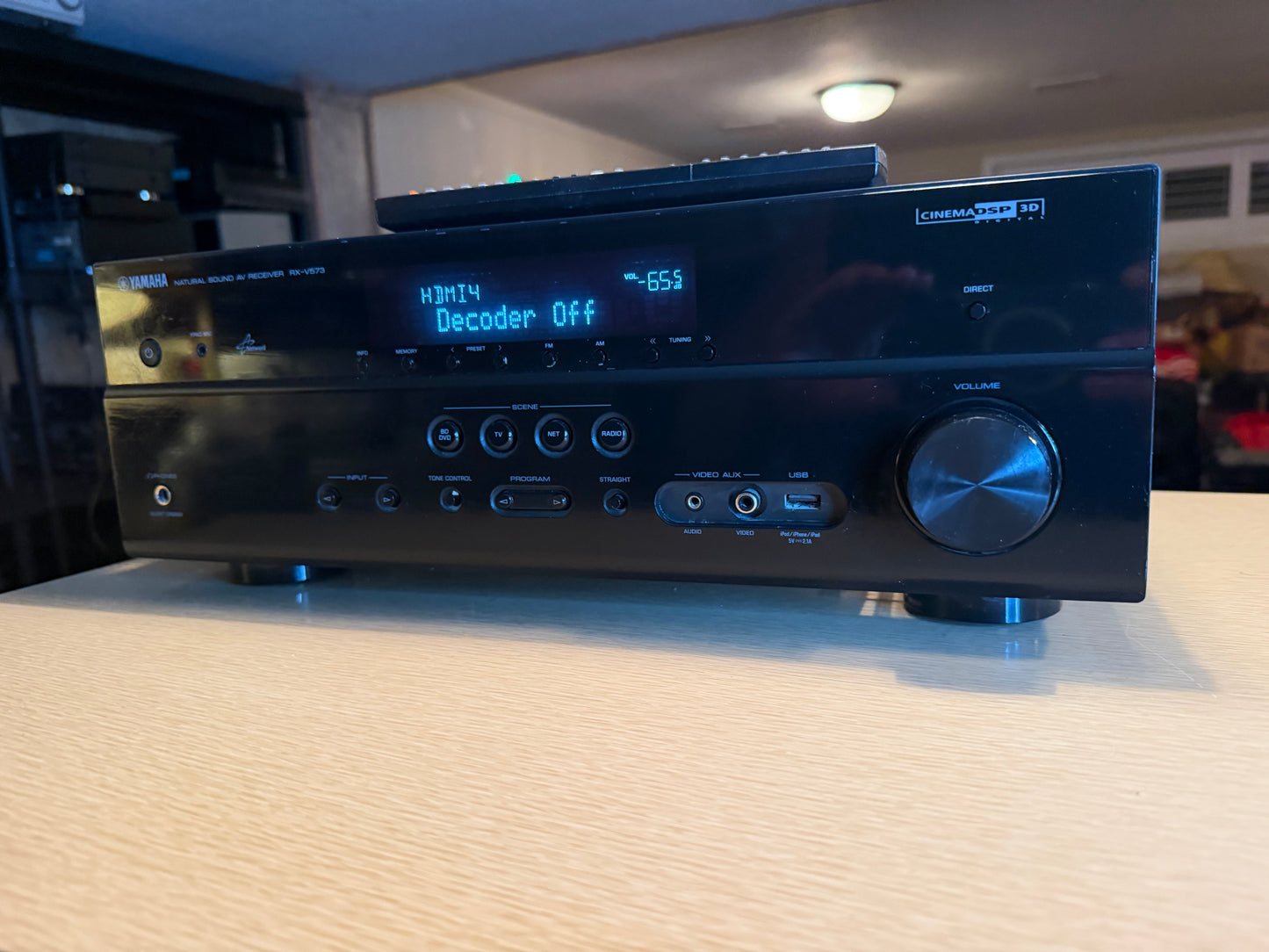 Yamaha RX V573 7.1 Channel AV Receiver Stereo HDMI Serviced Remote Bundle Beauty