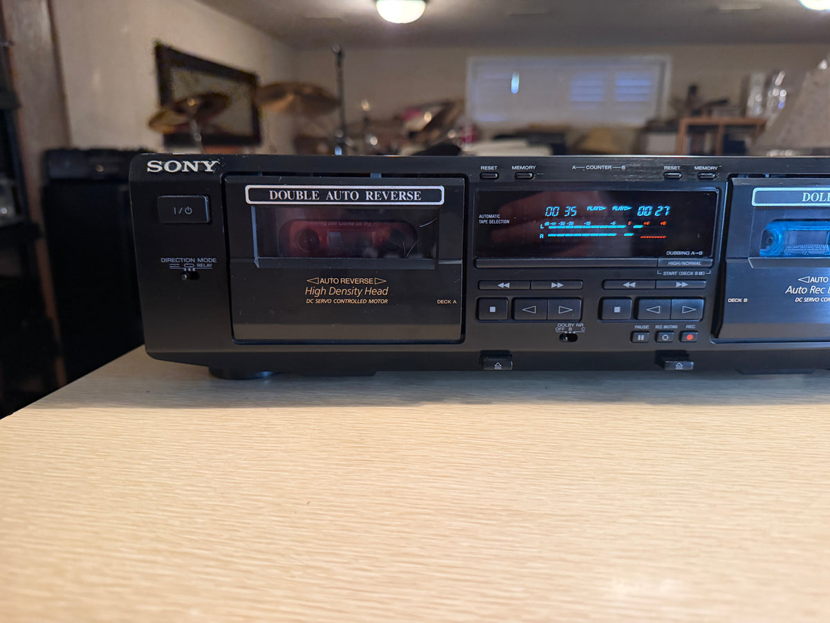 Sony TC WE425 Stereo Dual Cassette Deck - Serviced/New Belts Works Excellent🔥🎶