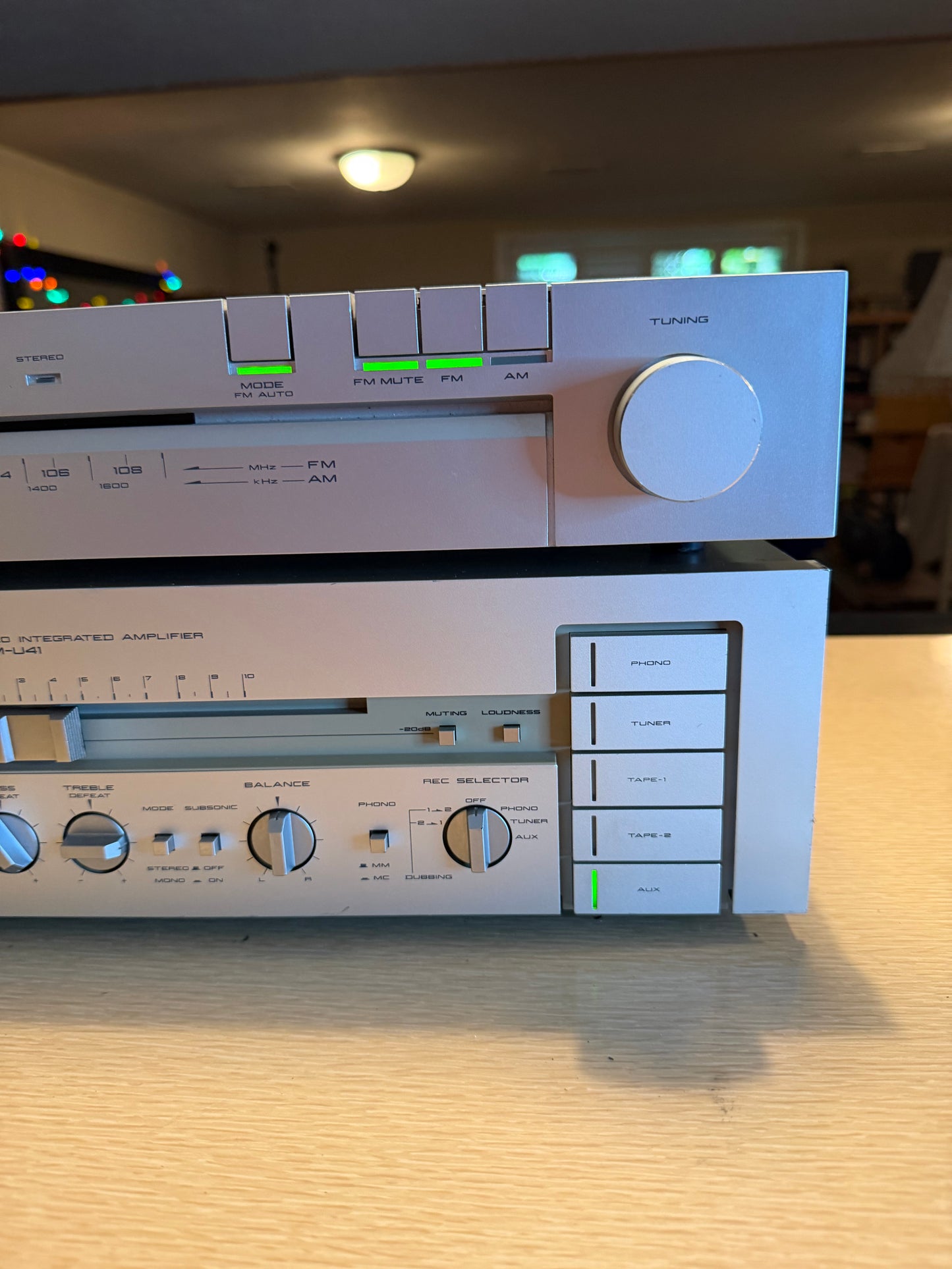 Vintage Akai DC Integrated Amplifier Model AM-U41 & Tuner AT-K110 FRESH Service!
