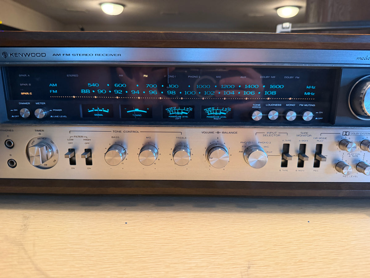 Kenwood Model Eleven AM FM Stereo Receiver Fresh Pro Service Near Mint Champagne