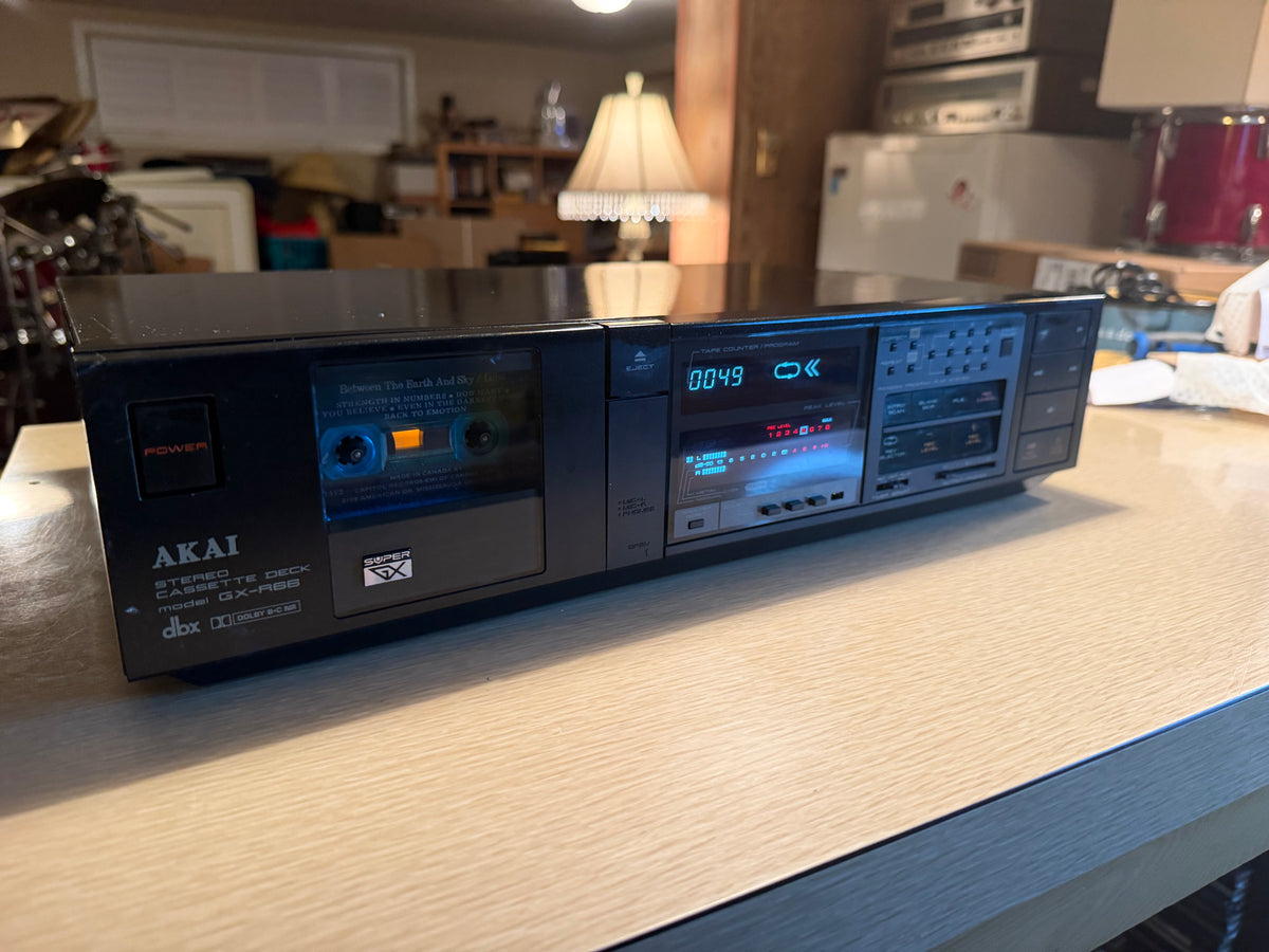 AKAI GX-R66 Stereo Cassette Deck Super GX Dolby B-C dbx Fresh Service Very Rare!