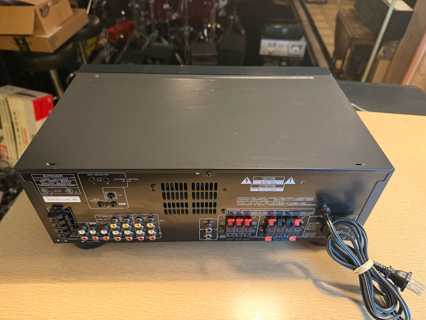 Pioneer VSX-604S Home Theater Receiver 340W 500VA Tested Works 150WPC Monster🔥