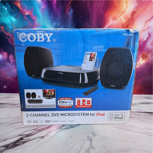 Coby DVD-468 2 Channel DVD Microsystem With iPod Dock Extremely Rare Brand New🔥