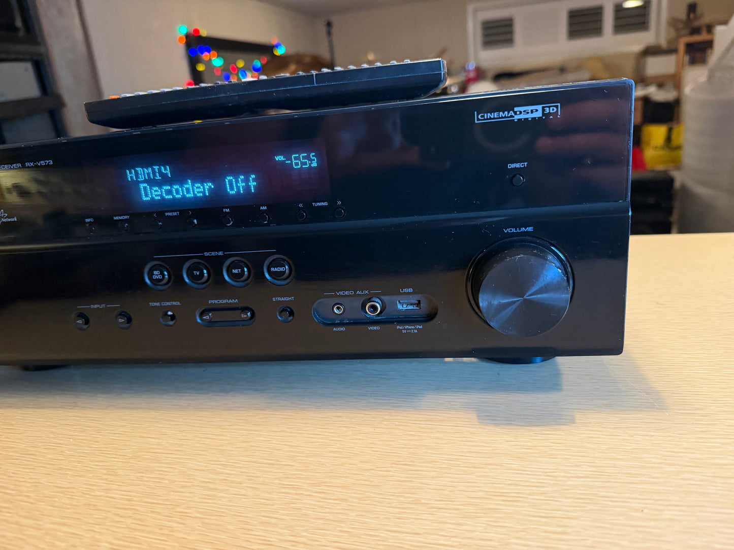 Yamaha RX V573 7.1 Channel AV Receiver Stereo HDMI Serviced Remote Bundle Beauty