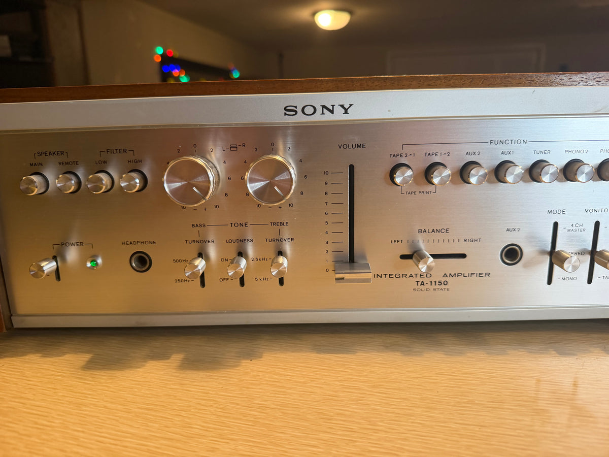 Sony TA-1150 Solid State Integrated Amplifier Silver Fresh Service Japan Beauty!