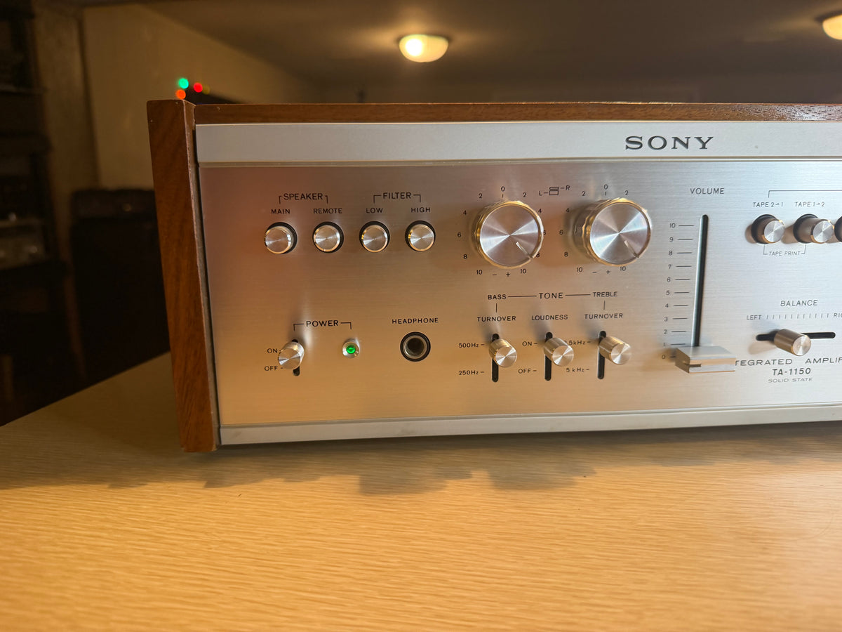Sony TA-1150 Solid State Integrated Amplifier Silver Fresh Service Japan Beauty!