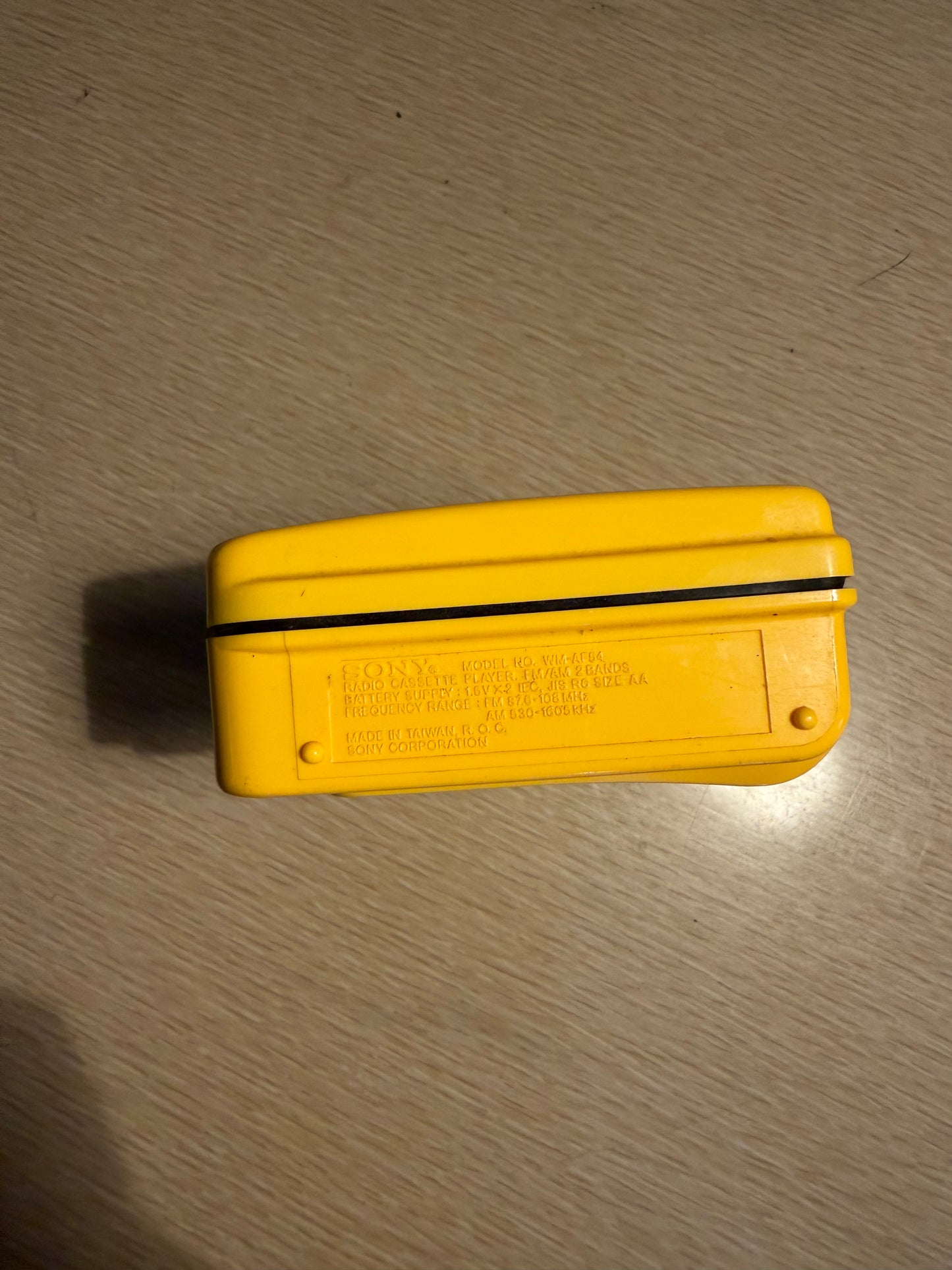 Sony Walkman Sports Audio Cassette AM/FM Radio WM-AF54 Yellow Clean SERVICED🔥🎶