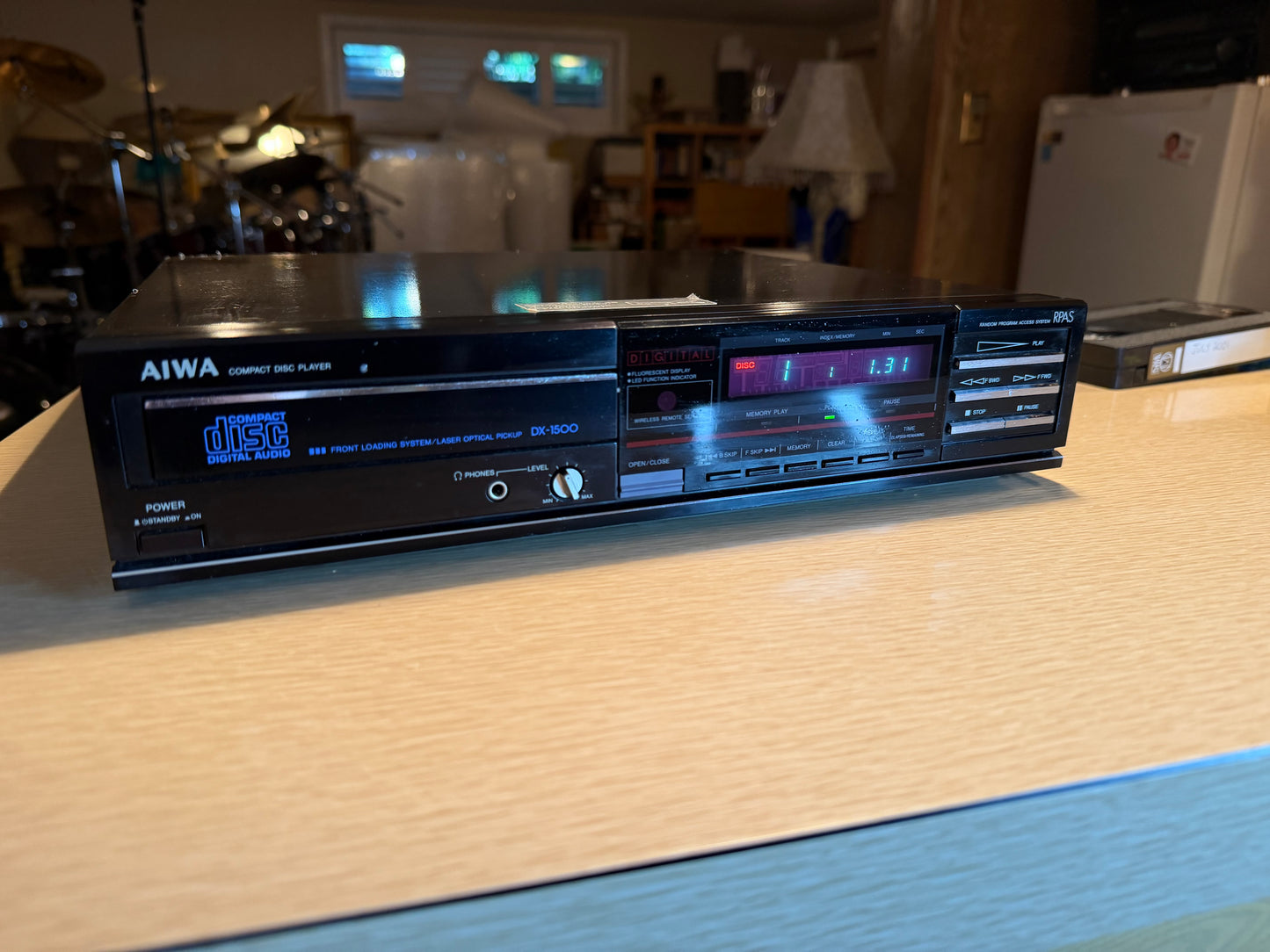 Aiwa DX-1500 Audiophile CD PLAYER with Remote Vintage 1986 NEAR MINT SERVICED🎶