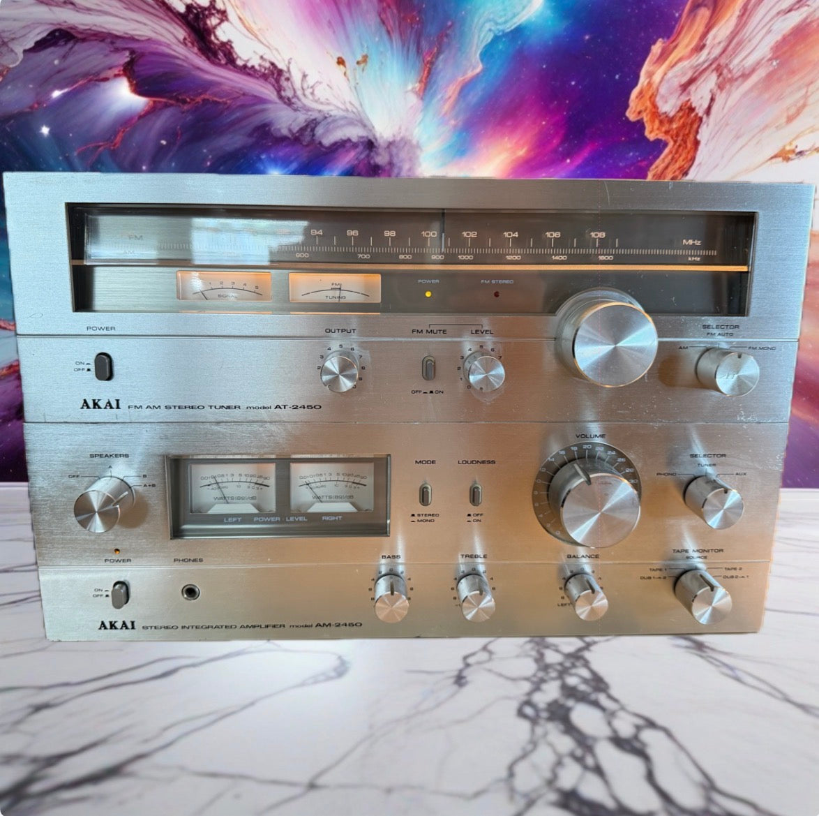 AKAI - AM-2450 Amplifier & AT-2450 Fully Serviced And Fully Operational Beauty🔥