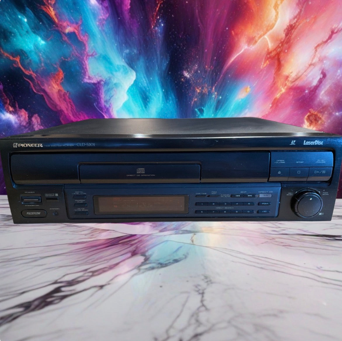 Vintage PIONEER Laser Disc Player CLD-S201 Tested & Working! Great Cond + Remote