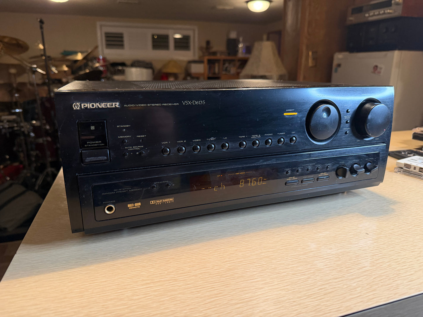 Pioneer VSX-D613S AV stereo receiver MONSTER 130WPC BEAST CLEANED & Tested Rare!
