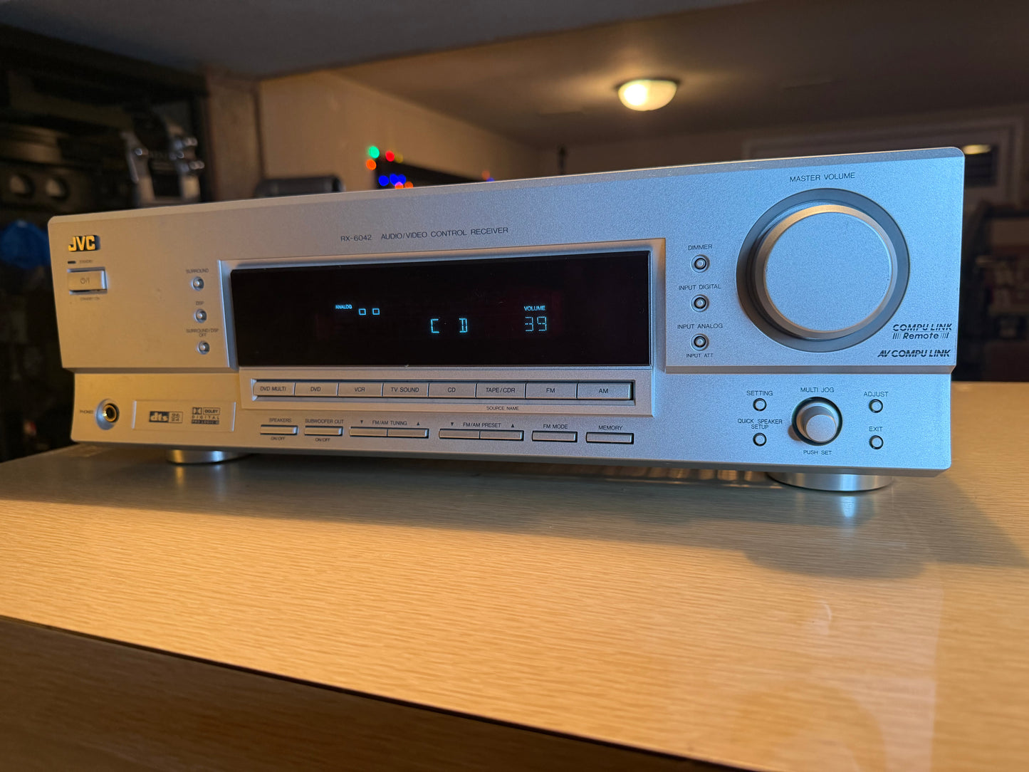 JVC RX-6042 Stereo AM/FM Receiver Amplifier A/V HiFi Tuner Serviced 100 WPC 🔥
