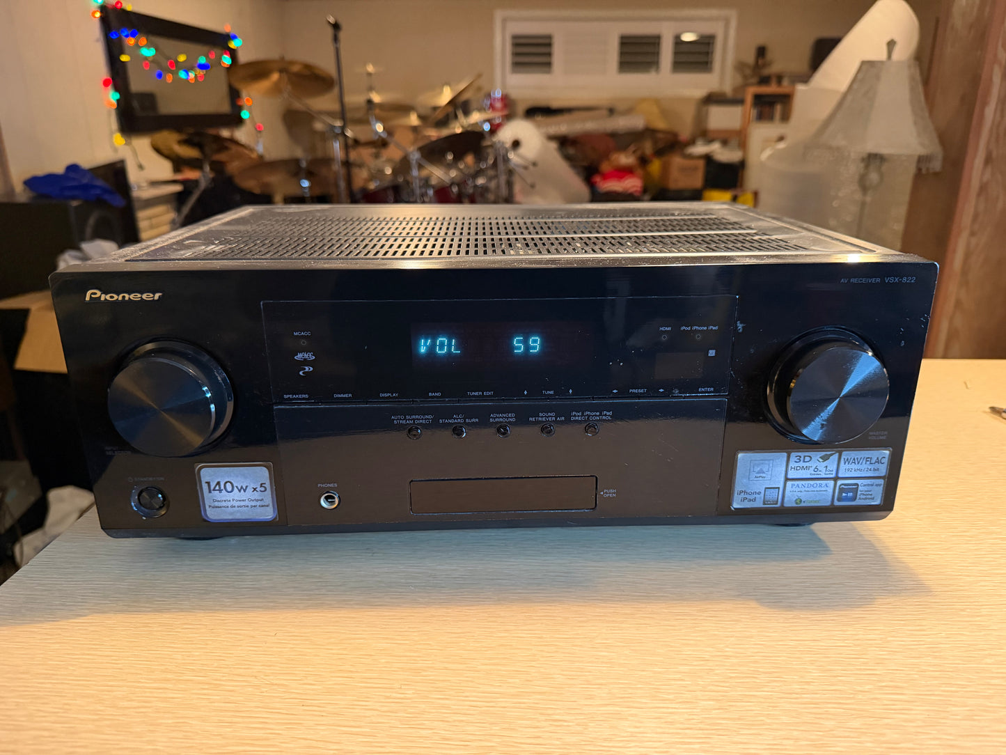 Pioneer VSX-822 -5.1 Ch Network HDMI Home Theater Surround Sound Receiver Stereo