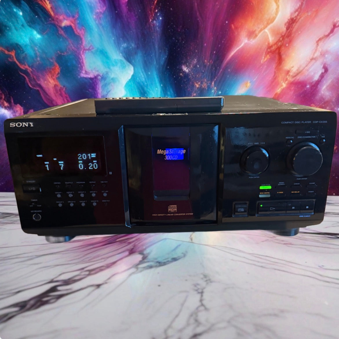 Sony CDP-CX355 300 Disc CD Player Changer - Belts Replaced, Serviced, + Cleaned!