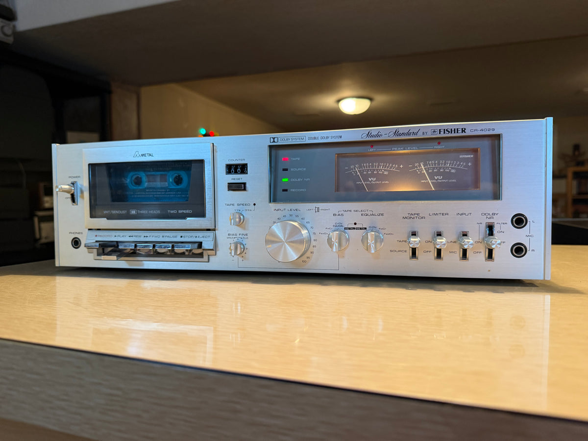 Fisher CR-4029 3 Head High Fidelity Cassette Tape Deck Pro Servicing Near Mint🎶