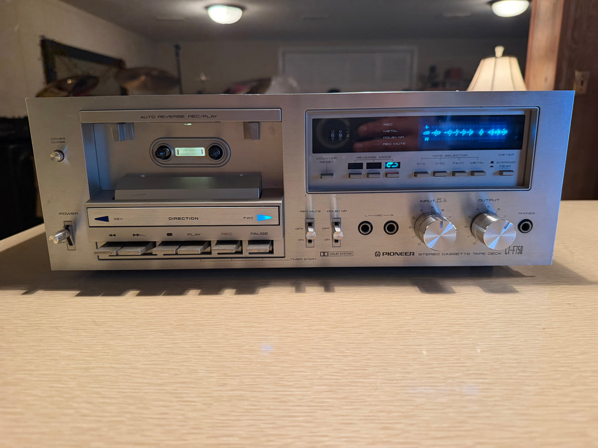 Pioneer CT-F750 Vintage Tape Deck Tested 5 New Belts! Cleaned, Lubed, Serviced🎶