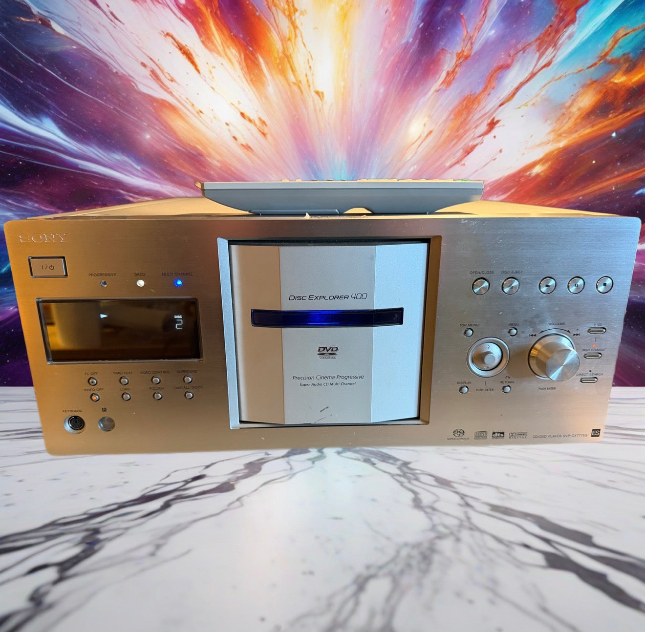 Sony DVP-CX777ES 400-Disc CD/SACD/ Changer ES Series FRESHLY Serviced Remote🔥