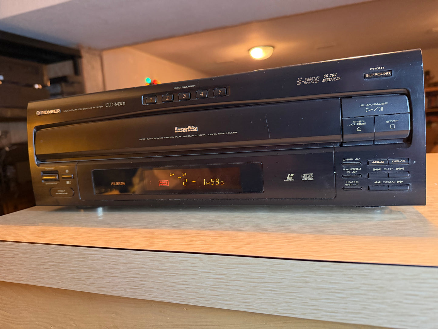 Pioneer CLD-M301 LaserDisc Player and 5-Disc CD Player FRESH SERVICE W/ Remote🔥