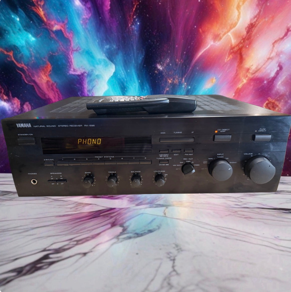 Yamaha RX-596 Natural Sound Stereo Receiver Bundle With Remote FRESH SERVICE🎶🔥