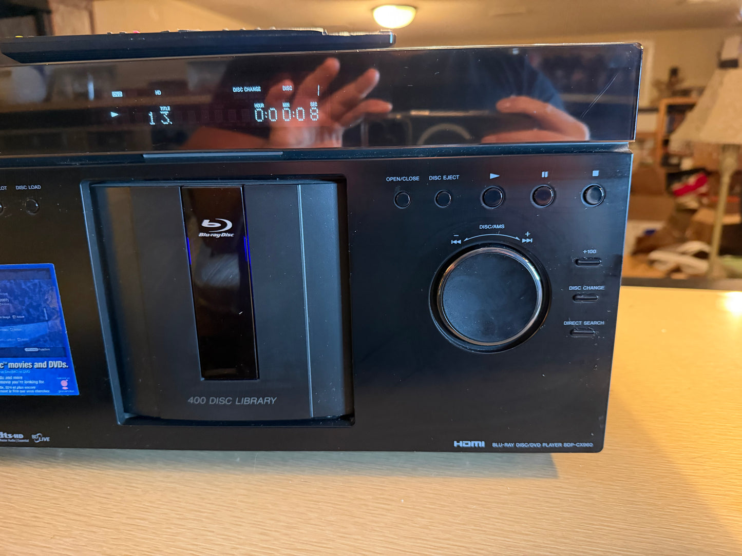SERVICED Sony BDP-CX960 HDMI 400 Disc Bluray Changer Player With Remote/HDMI 🔥