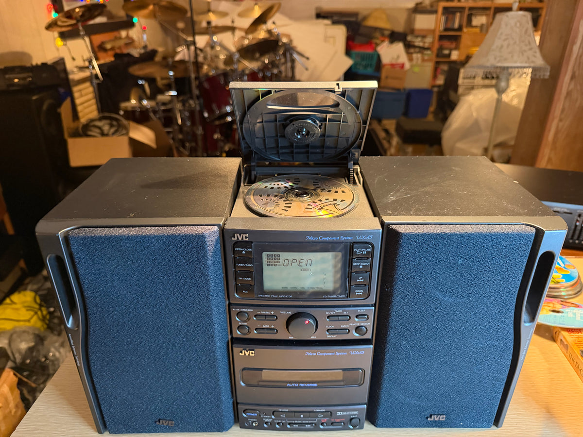 JVC UX-A5 Complete Micro Component System AM FM Stereo CD Tape Deck Fully Works!