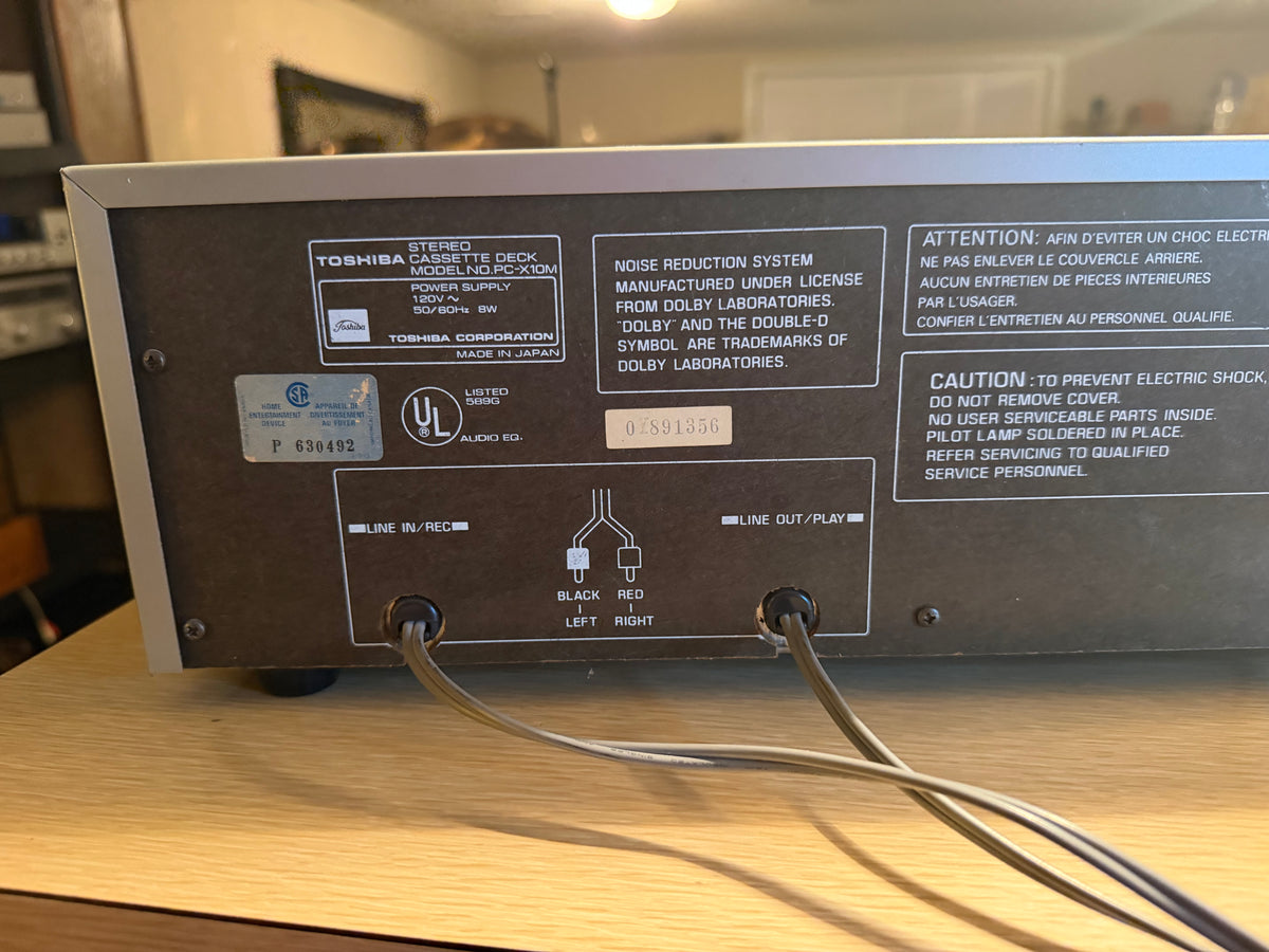 Toshiba PC-X10m Stereo Cassette Deck Near Mint Working VU Meters Fresh Service🔥