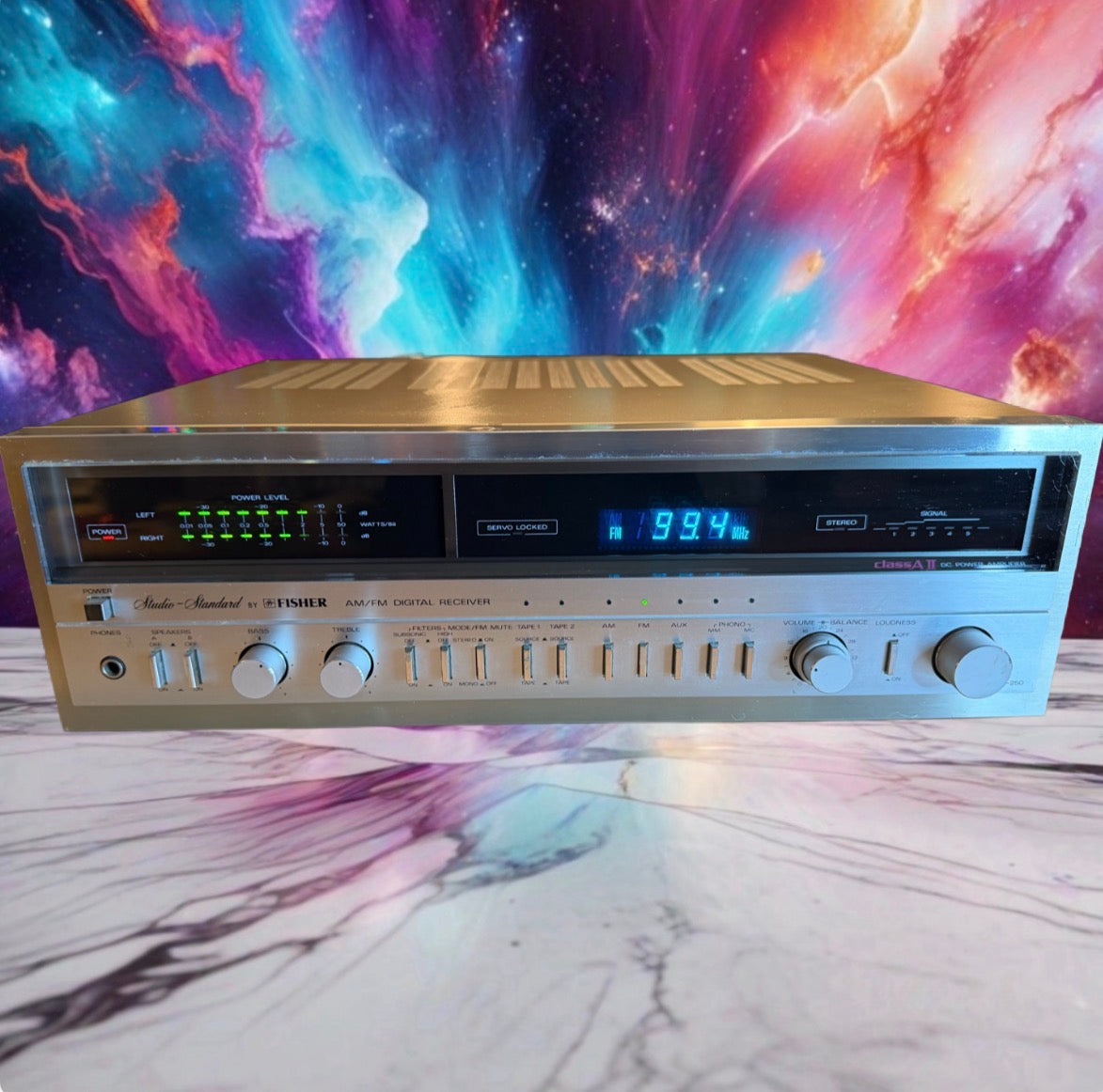 Vintage Fisher RS-250 Studio Standard Stereo Receiver Silver Japan FRESH SERVICE