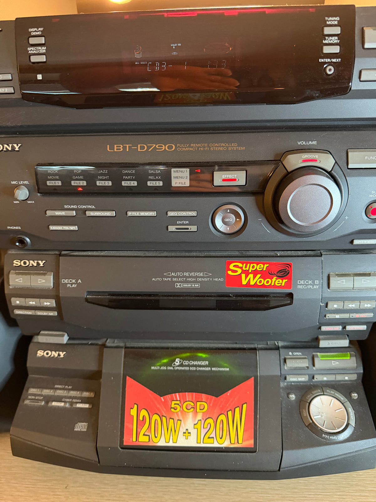 RARE Vintage SONY LBT-D790 Am Fm CD Dual Cassette Stereo System Fully Tested🔥🎶