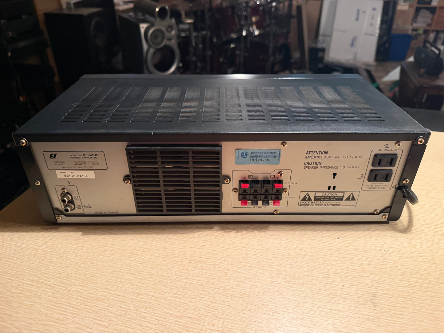 Sansui B‑3000 Power Amplifier 120WPC FRESHLY Serviced Sounds Outstanding V Rare