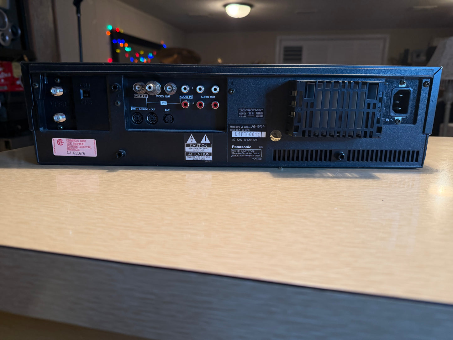 Panasonic AG-1970P AG-1970 VHS SVHS Super Player Deck PRO Editing TBC VCR Tested