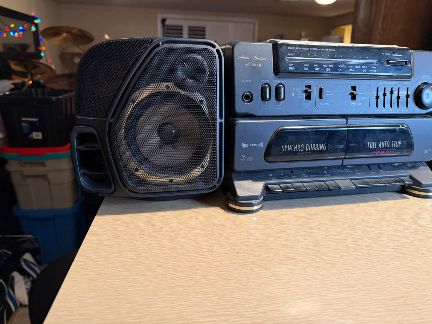 Vintage 90s FISHER PH-W3000 Stereo Portable High Fidelity System Boombox Working