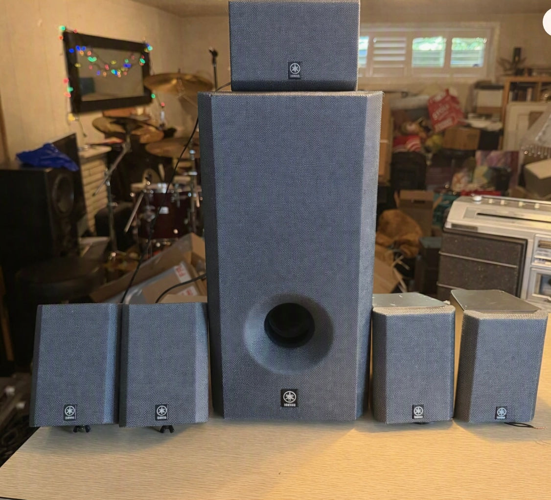 Yamaha SW-P201 Subwoofer + 5 Satellite Speakers NX-C220 Working Well 🔥🎶