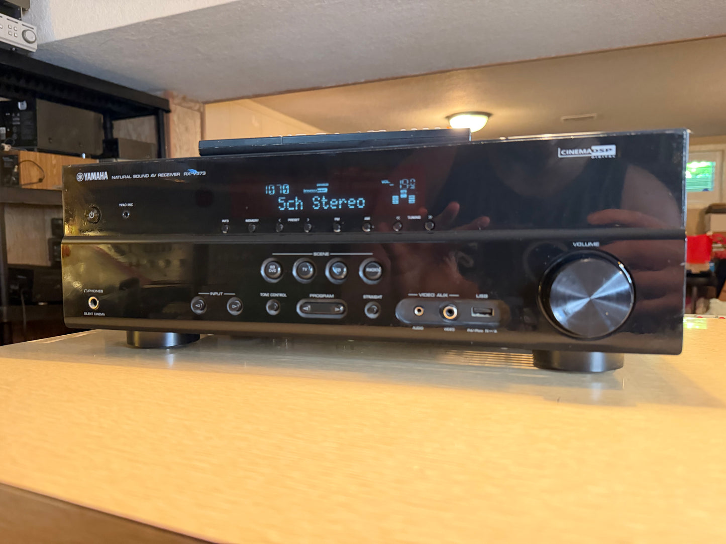 Yamaha RX-V373 5.1 Ch HDMI Home Theatre Surround Receiver Serviced Remote Bundle