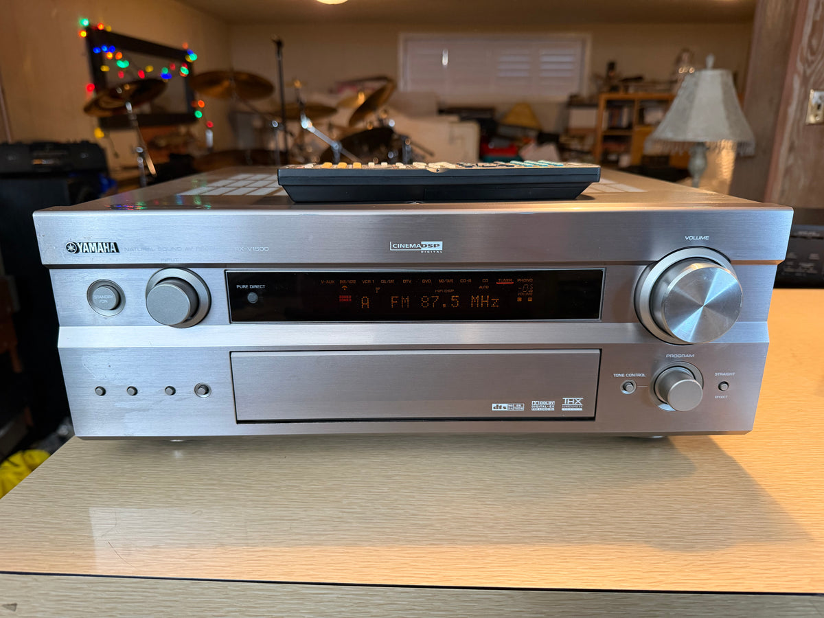 Yamaha RX-V1500 AV receiver 7.1 ch 120WPC Fresh Service Near Mint Remote Bundle!