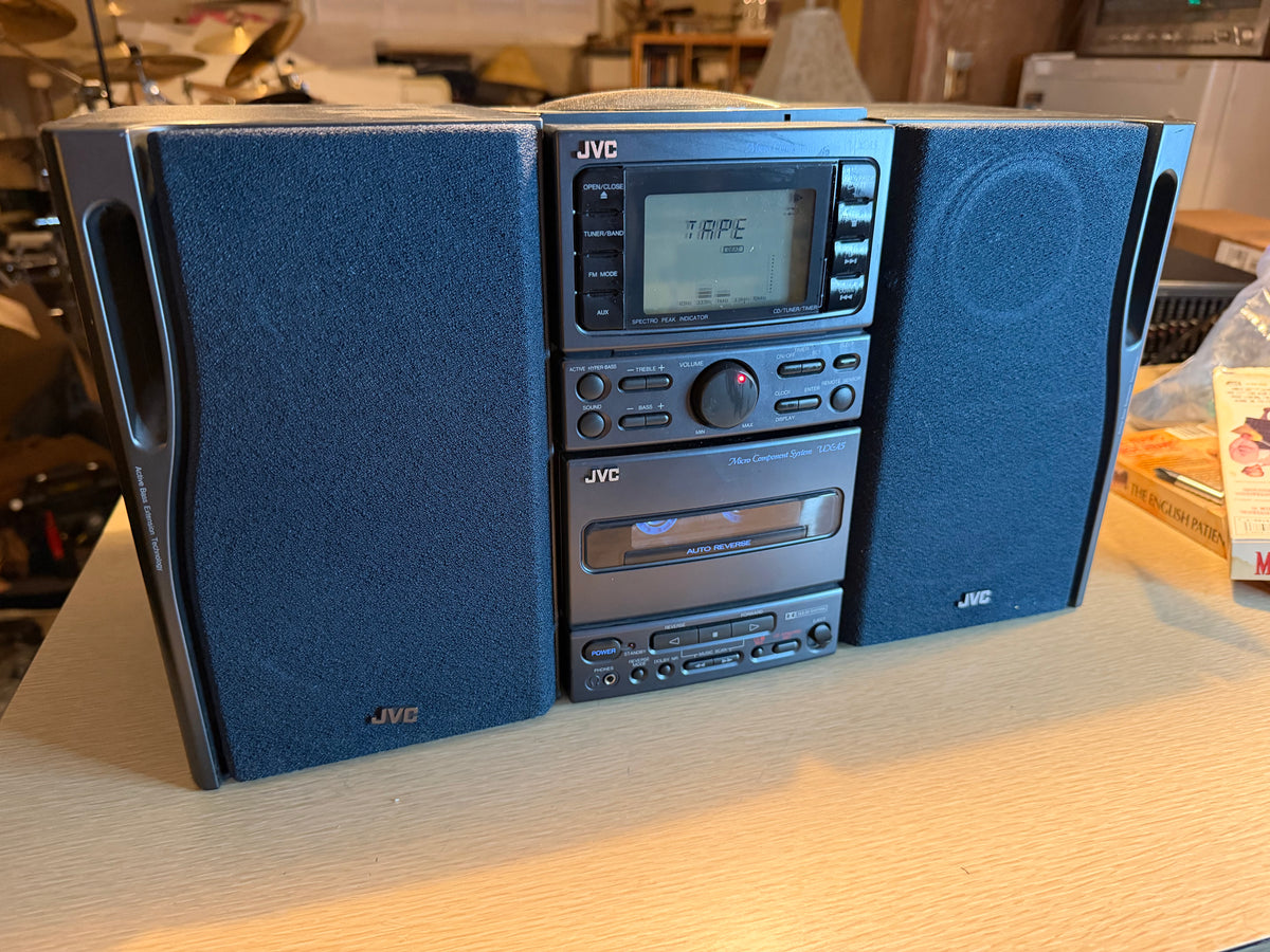 JVC UX-A5 Complete Micro Component System AM FM Stereo CD Tape Deck Fully Works!