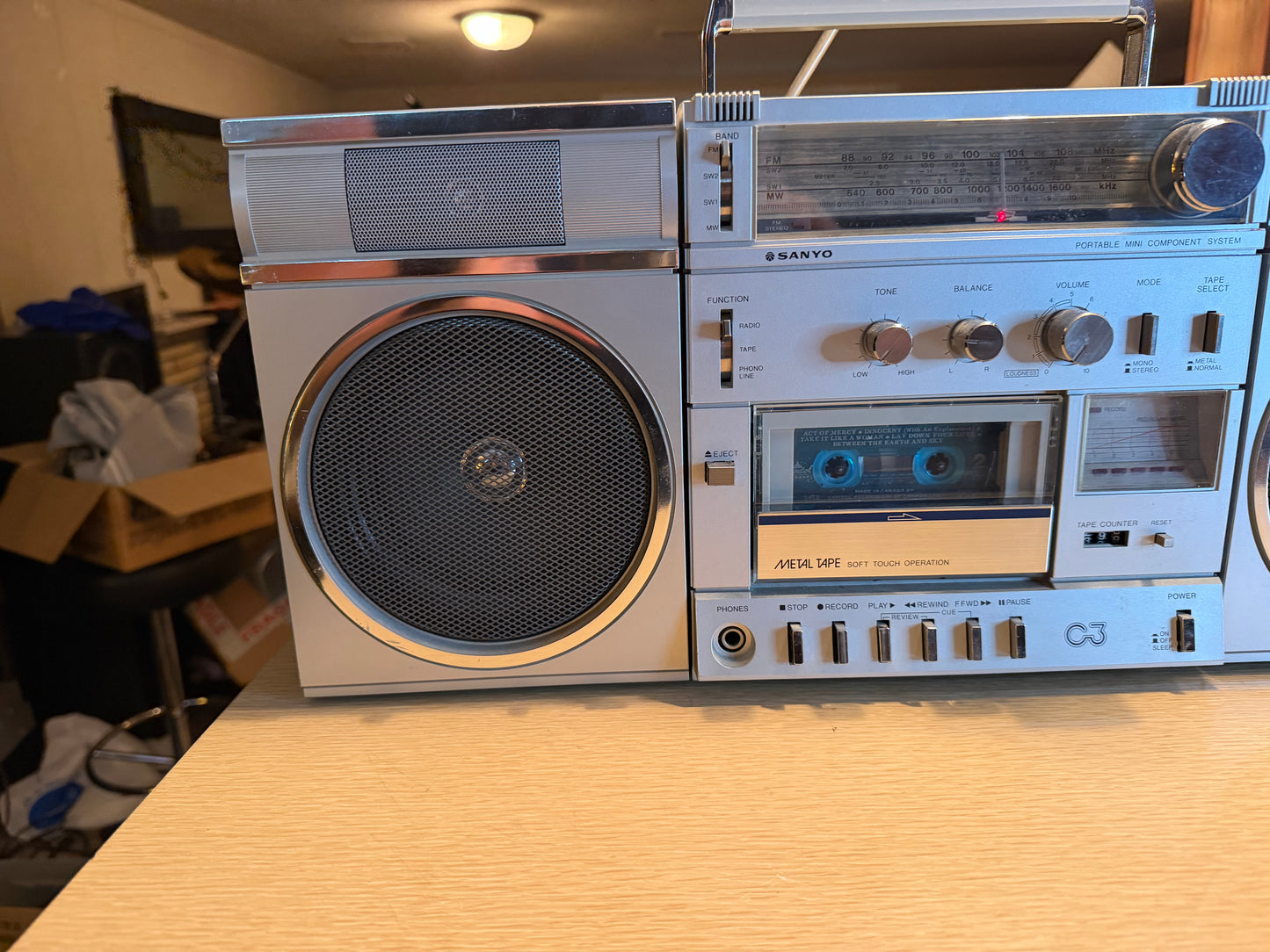 Vintage Sanyo C3 Boombox Radio Works Cassette Serviced Works Excellent V Rare🔥