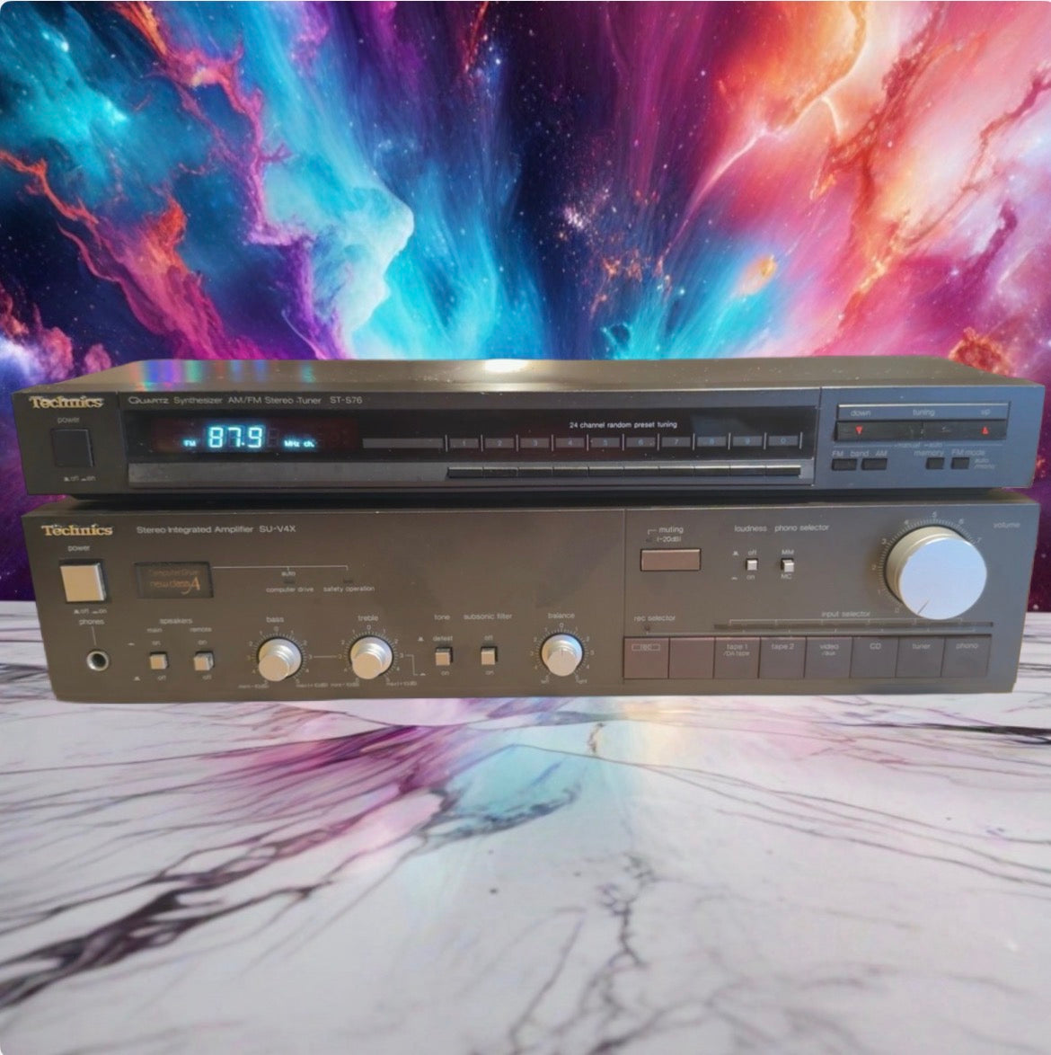 Technics SU-V4X Stereo Integrated Amplifier AMP Receiver+ ST-S76 Tuner Serviced!