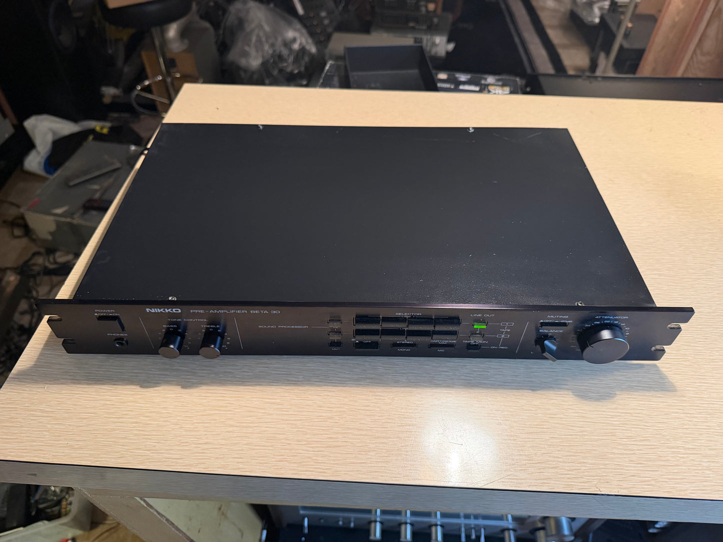 Nikko Beta 30 Stereo Preamplifier Japan FRESH Service V Rare Red Faceplate 🔥🎶