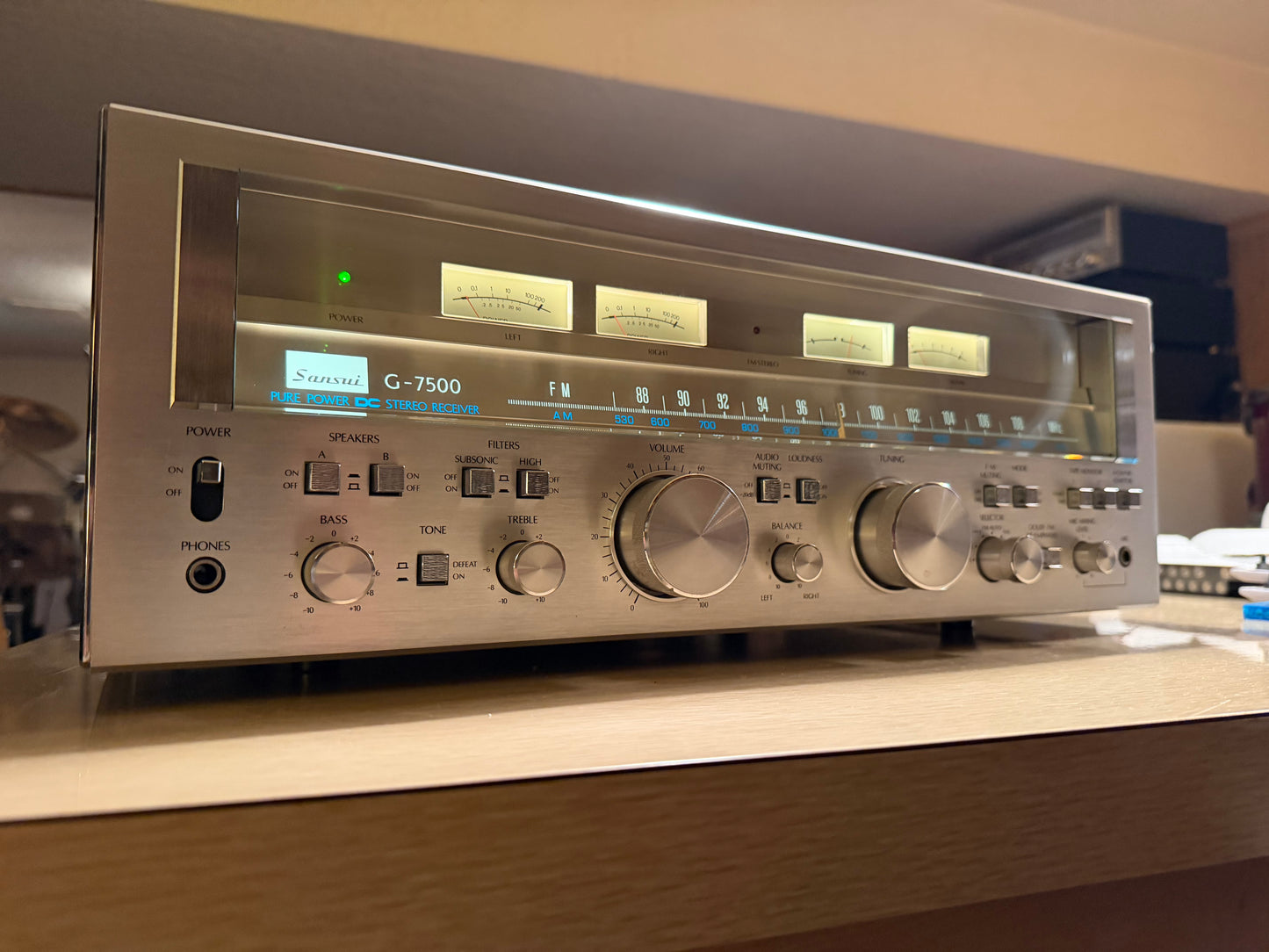 Sansui G-7500 Stereo Receiver Full Fresh Service New Bulbs Installed Near Mint!