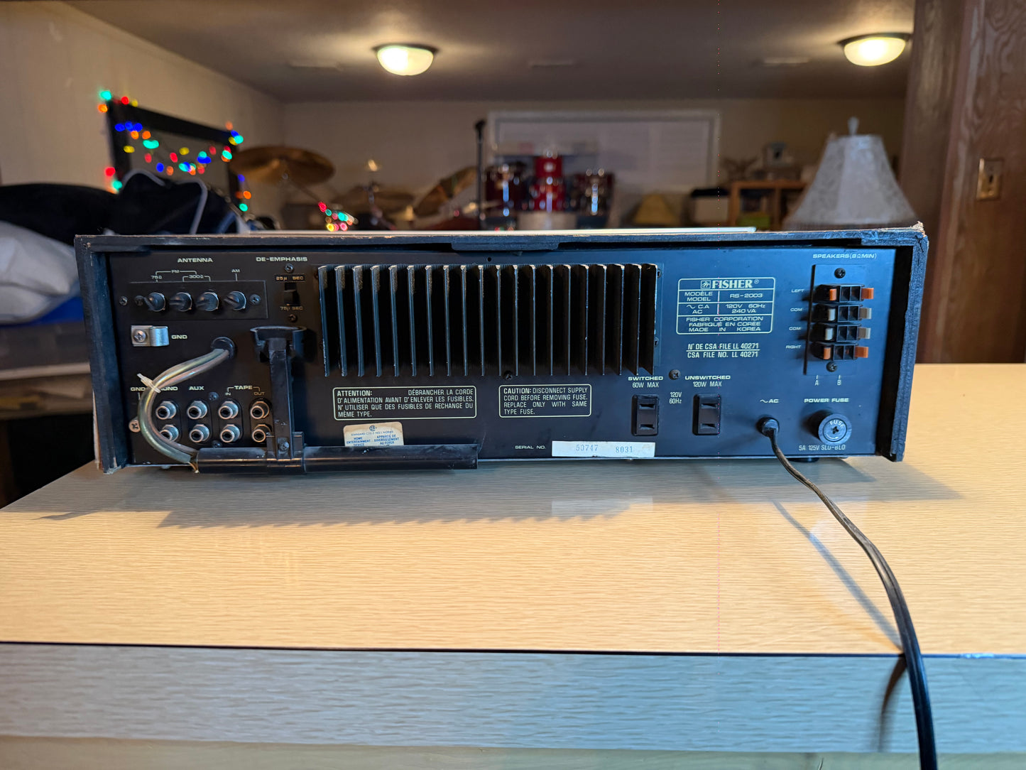 Vintage Fisher Stereo Receiver  RS-2003 Tested & Working FRESH SERVICE BEAUTY🔥