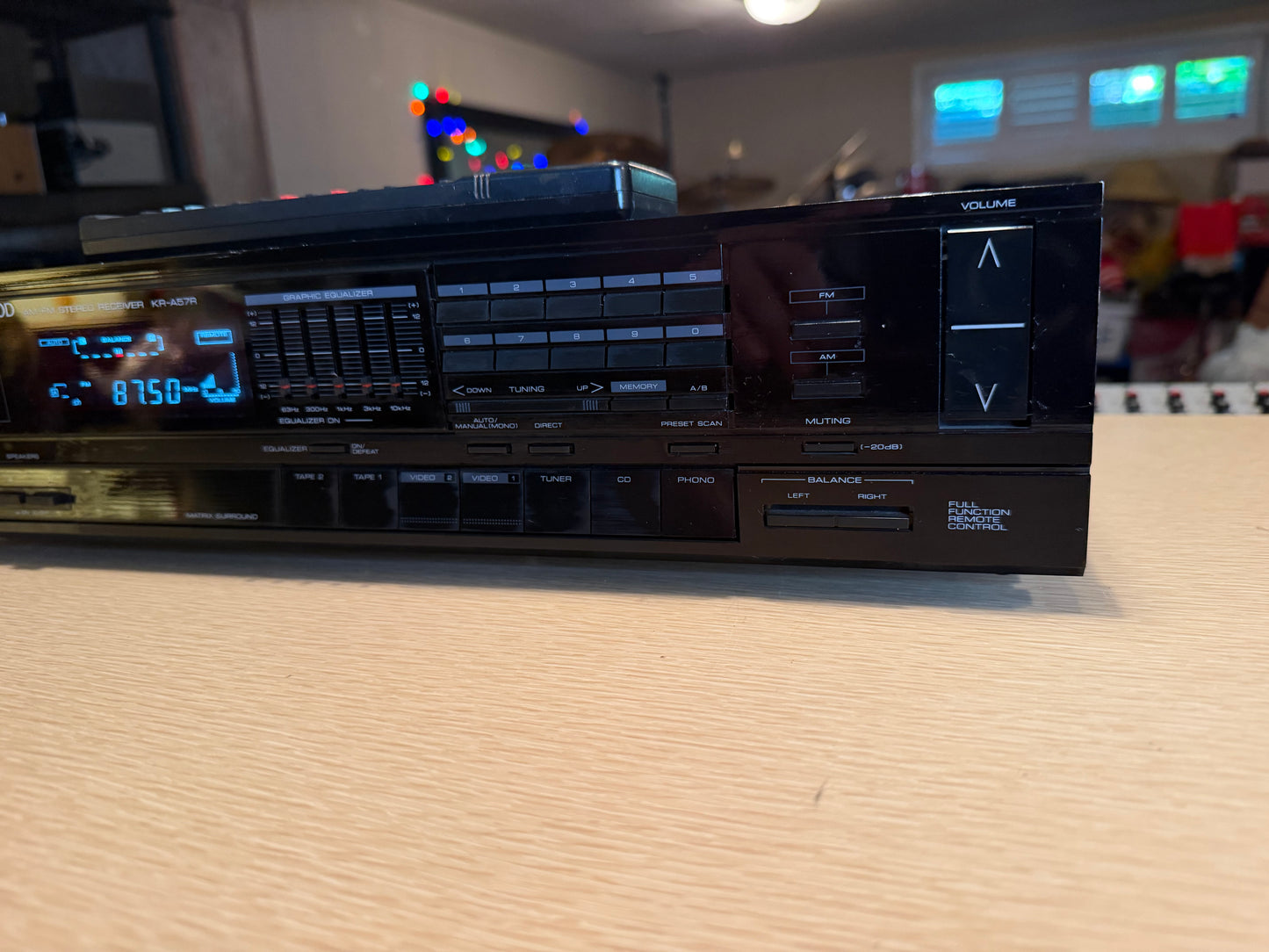 Vintage Kenwood Model KR-A57R AM/FM Receiver W/ Equalizer Fresh Service Remote🔥