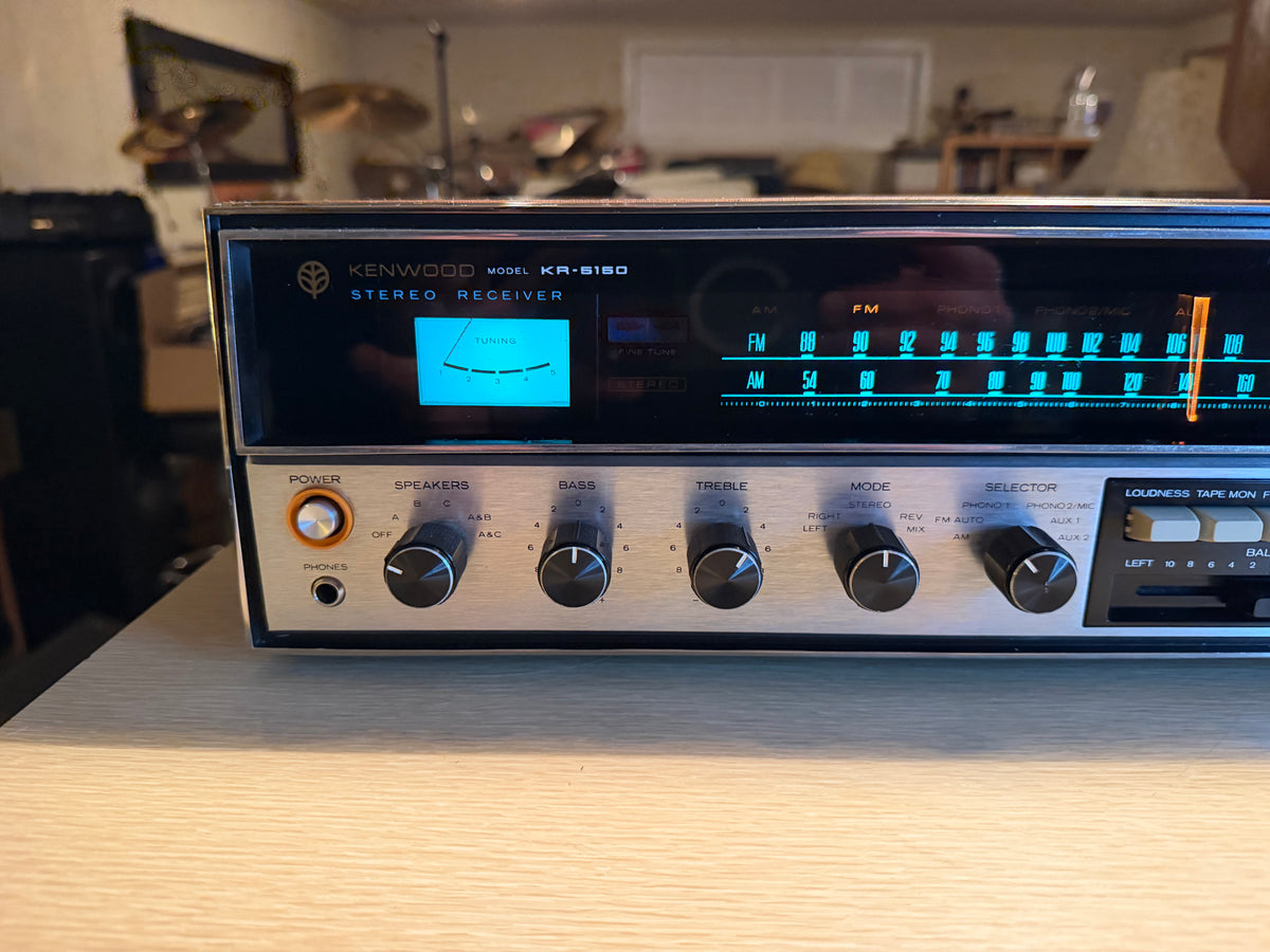 Vintage Kenwood KR-5150 Stereo Receiver Amplifier Serviced Crisp Sound Rare🔥🎶