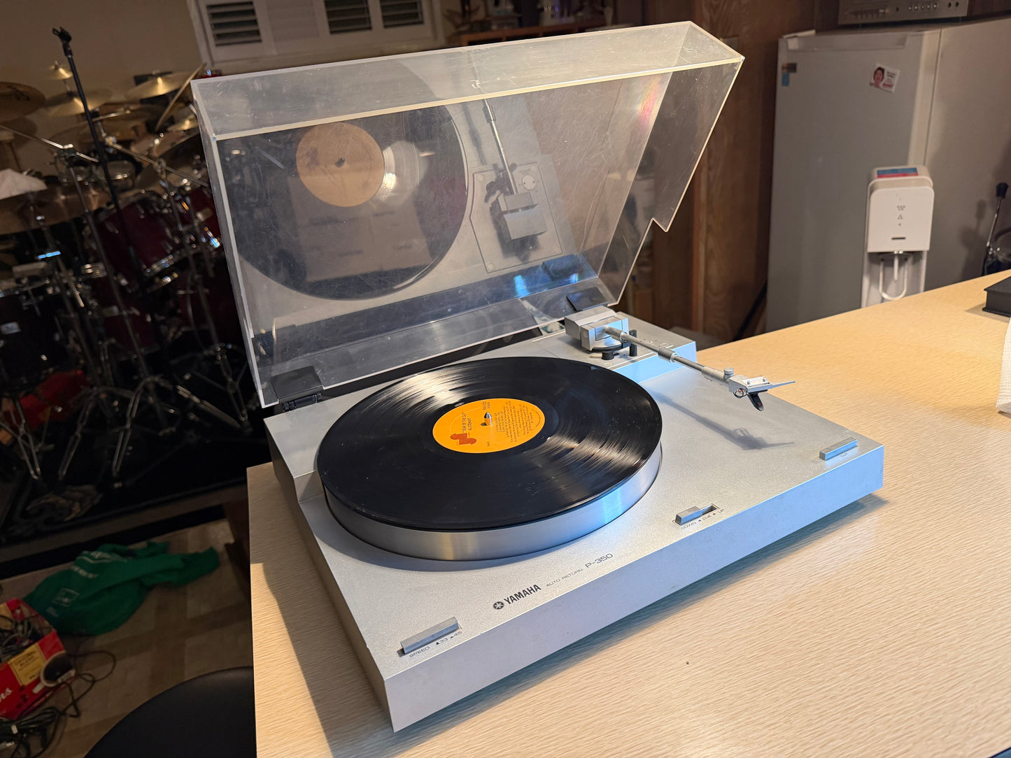 Yamaha P-350 Auto Return Turntable Belt Drive SERVICED WORKS AND SOUNDS GREAT🔥