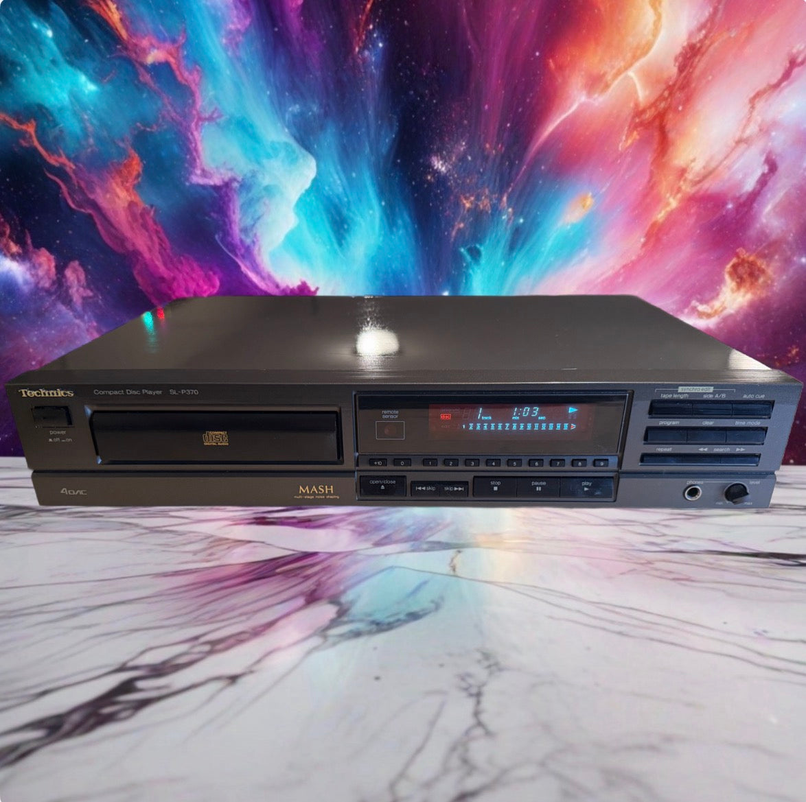 Technics SL-P370 CD Player MASH 4 DAC Serviced Working 1990 Made in Japan V Rare