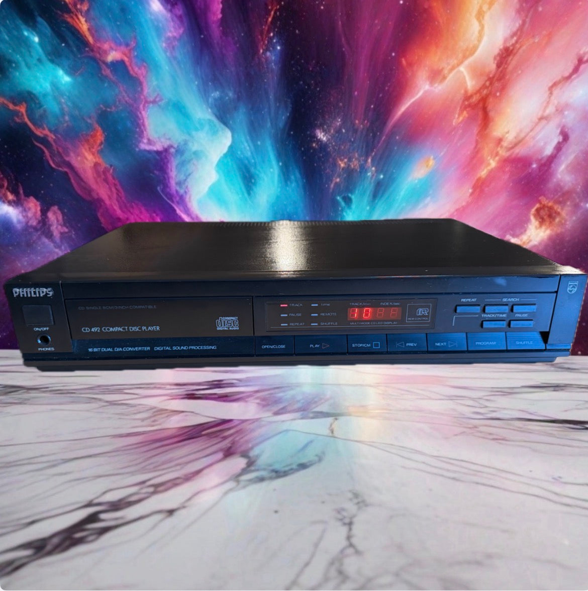 Philips Magnavox CD492 CD Player Vintage Compact Disc Player Serviced New Belts!
