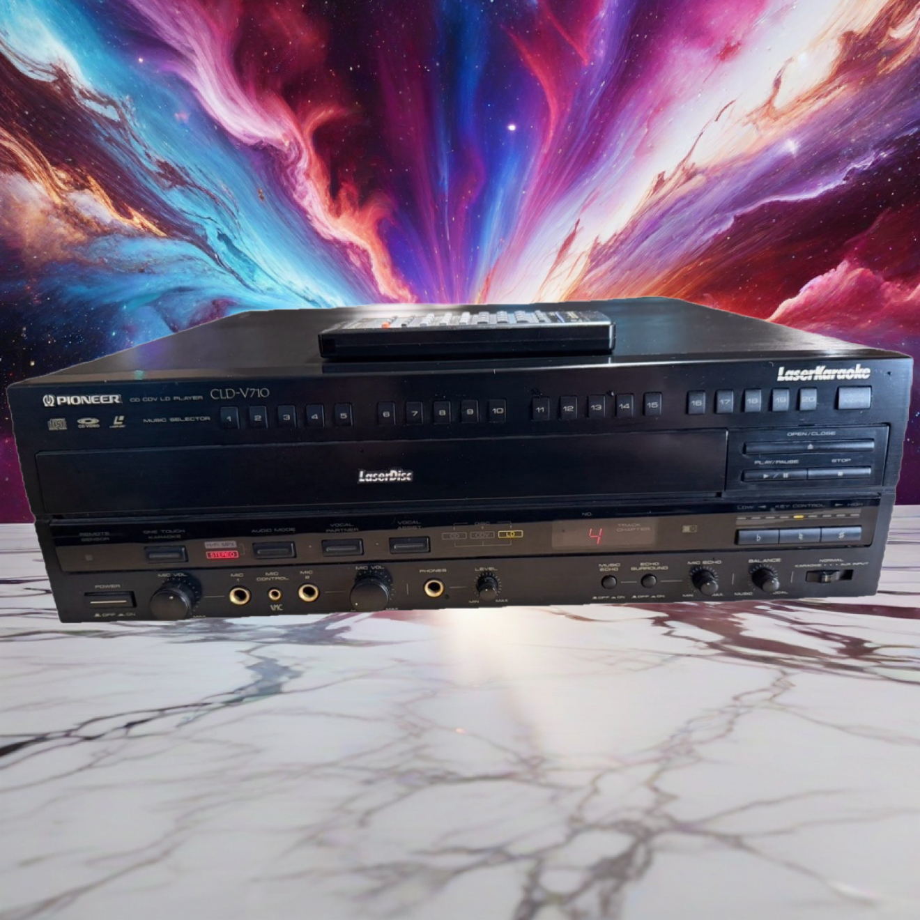 Pioneer CLD-V710 Laserdisc Karaoke Tested Works Cleaned Excellent Shape W/Remote