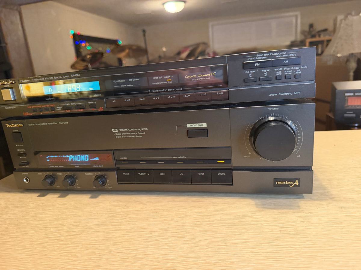 Vintage 1980s TECHNICS Stereo Amplifier SU-V98 + Tuner ST-G6T Serviced Beauty🎶
