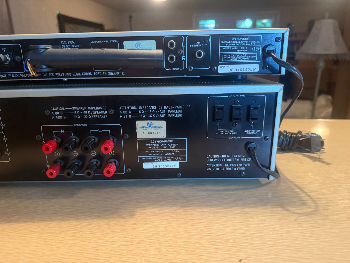 Vintage Pioneer A-8 Amplifier + T7 Tuner Gold Champagne Fresh Service! 90WPC🎶🔥